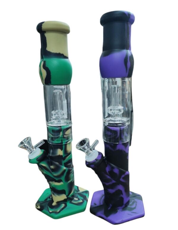 SLC47 BONG SILICONA 32CM CON VIDRIO