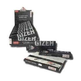 GIZEH PAPEL 1 1/4 BLACK EXTRA FINO (Mínimo 25 Und.)