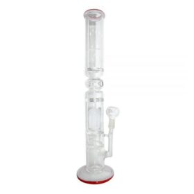 GLASS BONG CHWP48 CON PERCOLADOR NARANJAROJOAMARILLO 40 CM