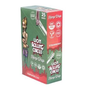 LION HEMP WRAP STRAWBERRY  (Mínimo 25 Und.)
