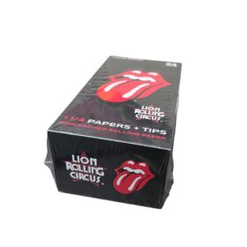 LION UNBLEACHED 1 1/4 + TIPS ROLLING STONE (Mínimo 24 Und.)